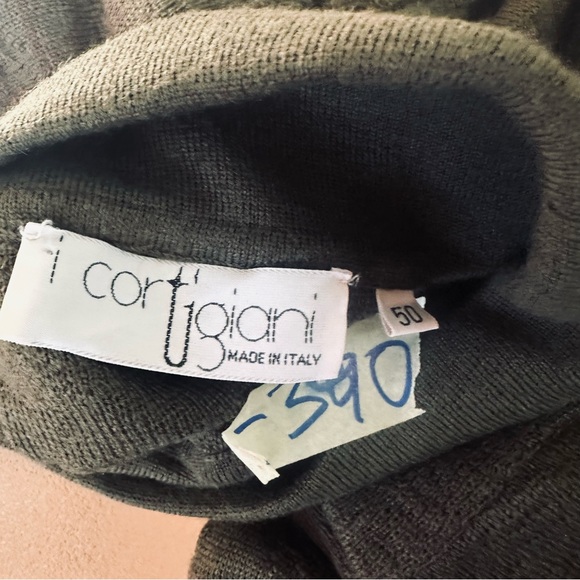 cortigiani sweater Turtleneck color green dark size 50 /L excellent condition - Picture 5 of 8